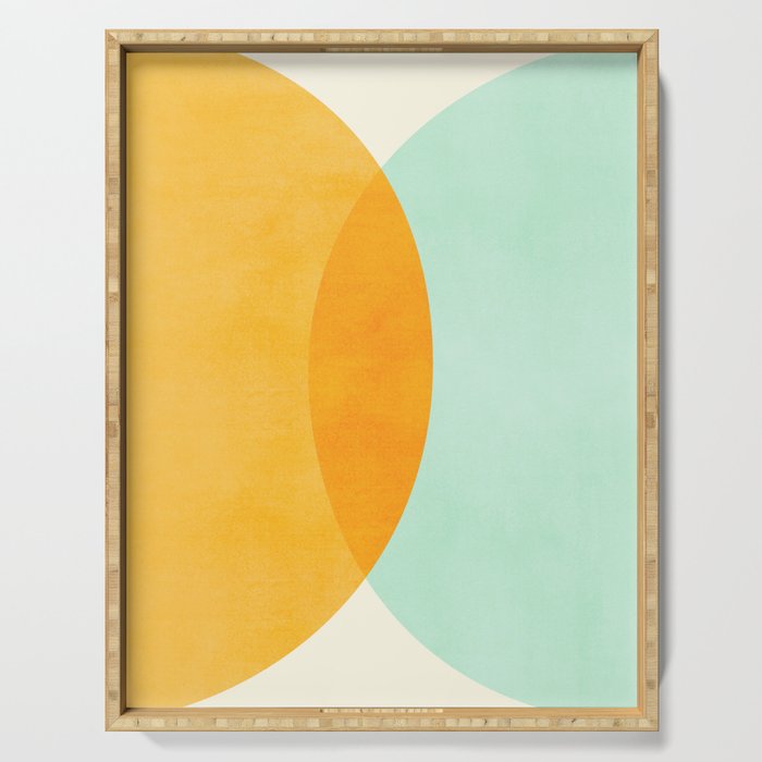 Spring Eclipse Abstract Shapes Series Serving Tray Gallery Image 1