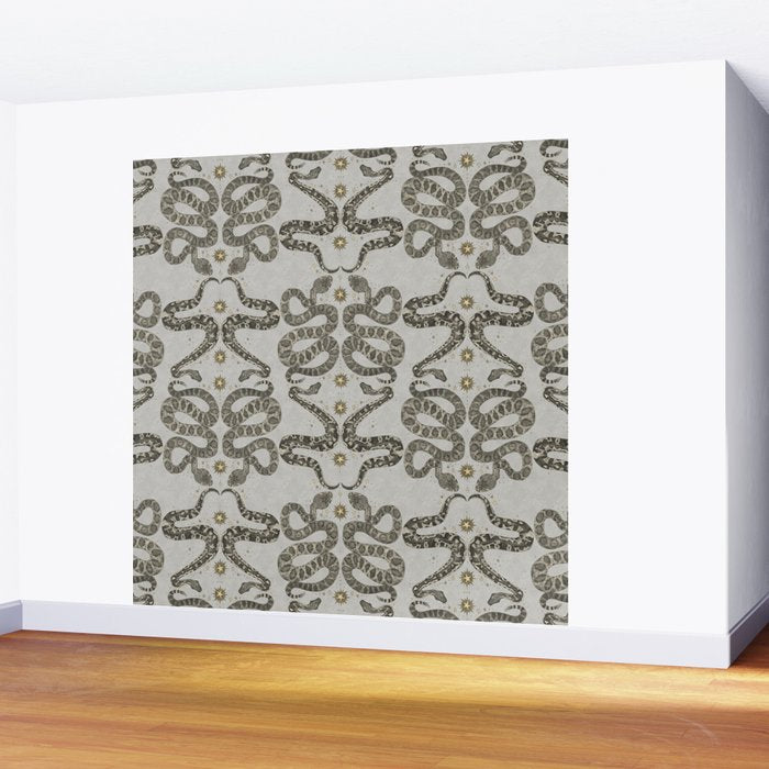 celestial snakes silver Wall Mural Gallery Image 2