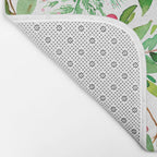 Holiday Christmas Winter Nature Botanical Leaves Green Bath Mat Gallery Image 2