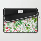 Holiday Christmas Winter Nature Botanical Leaves Green Laptop Sleeve Gallery Image 2