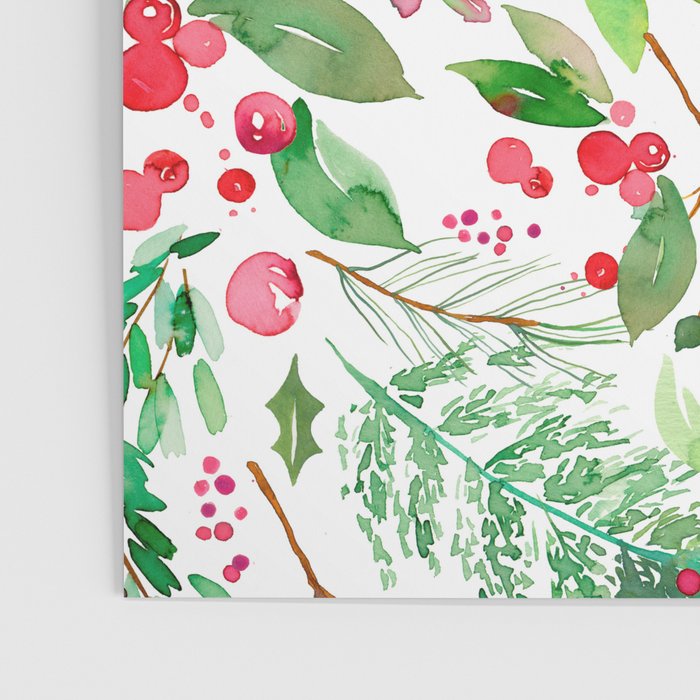 Holiday Christmas Winter Nature Botanical Leaves Green Poster Gallery Image 3