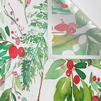 Holiday Christmas Winter Nature Botanical Leaves Green Wall Tapestry Gallery Image 3