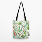 Holiday Christmas Winter Nature Botanical Leaves Green Tote Bag Gallery Image 2