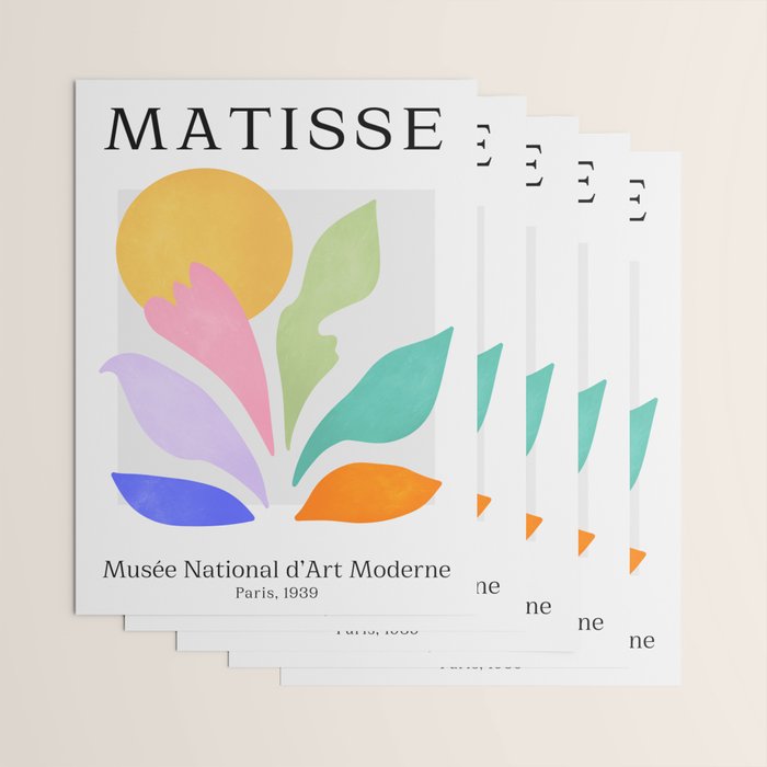 Sun & Leaves: Matisse Pastel Series 04 Wrapping Paper Gallery Image 3