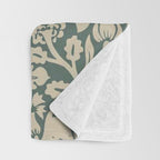 William Morris Brother Rabbit Sage Green Brer Art Throw Blanket Gallery Image 3