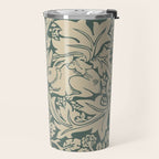 William Morris Brother Rabbit Sage Green Brer Art Travel Mug Gallery Image 2