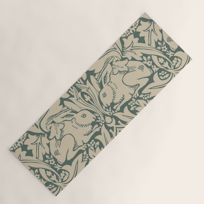 William Morris Brother Rabbit Sage Green Brer Art Yoga Mat Gallery Image 1