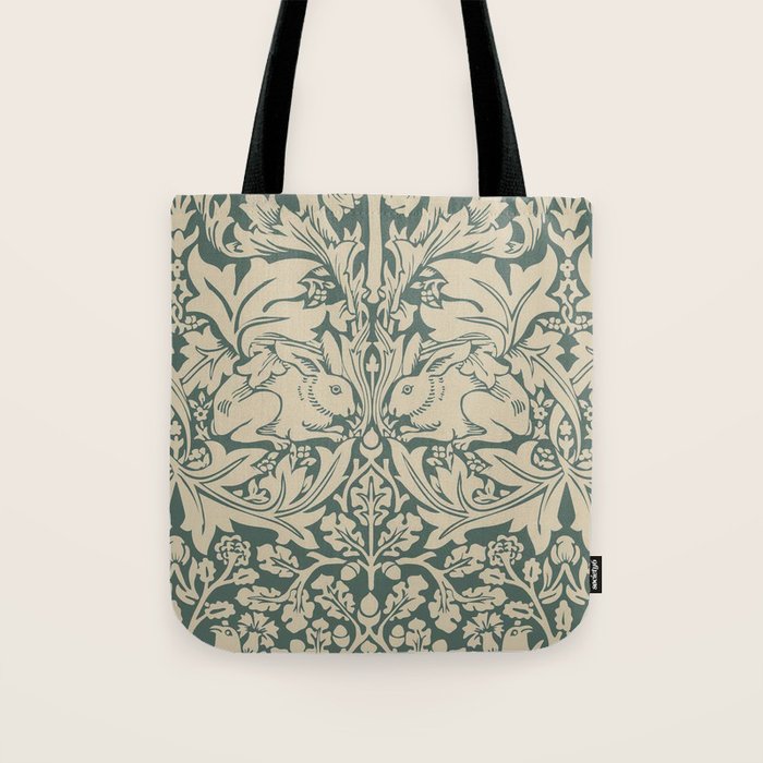William Morris Brother Rabbit Sage Green Brer Art Tote Bag Gallery Image 1