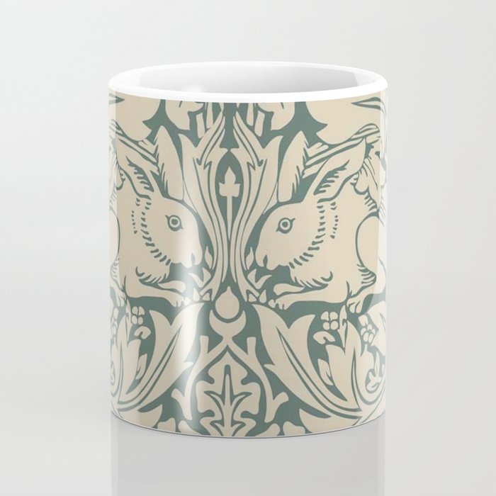 William Morris Brother Rabbit Sage Green Brer Art Coffee Mug Gallery Image 4