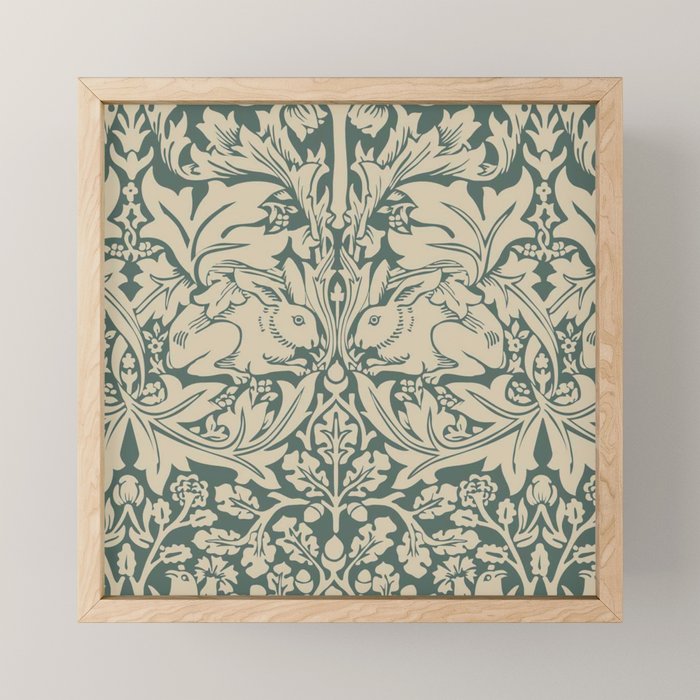 William Morris Brother Rabbit Sage Green Brer Art Mini Art Print Gallery Image 1