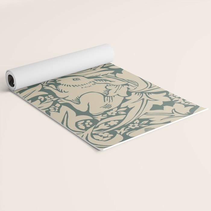 William Morris Brother Rabbit Sage Green Brer Art Yoga Mat Gallery Image 2