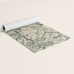 William Morris Brother Rabbit Sage Green Brer Art Yoga Mat Gallery Image 2