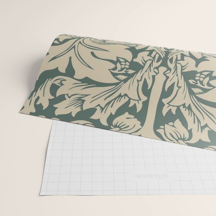 William Morris Brother Rabbit Sage Green Brer Art Wrapping Paper Gallery Image 2