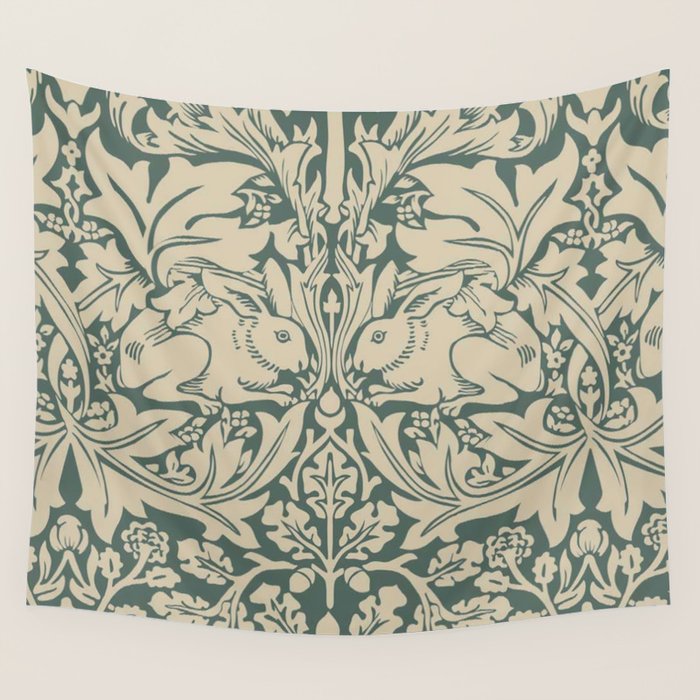 William Morris Brother Rabbit Sage Green Brer Art Wall Tapestry Gallery Image 4