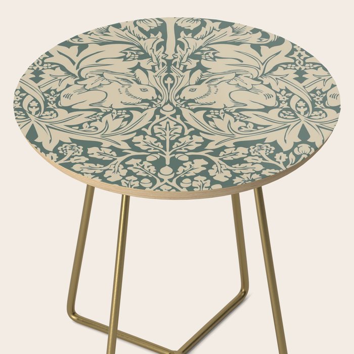 William Morris Brother Rabbit Sage Green Brer Art Side Table Gallery Image 2