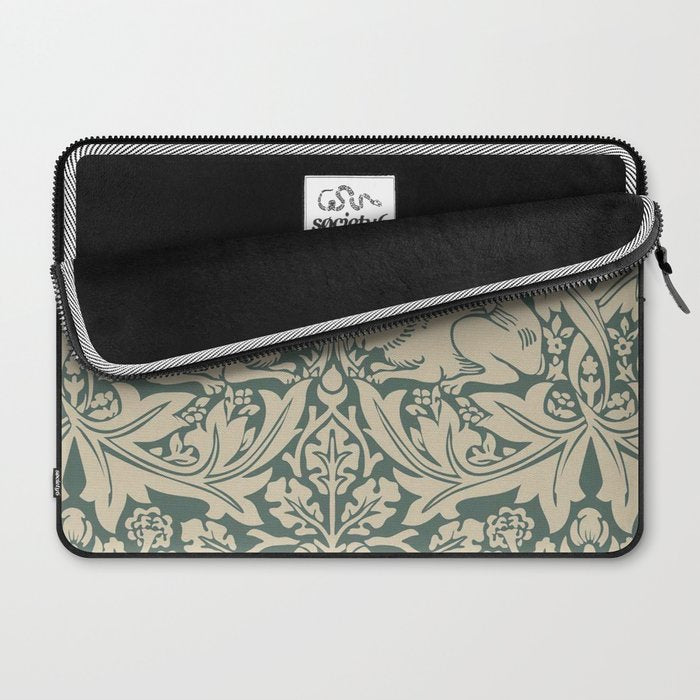 William Morris Brother Rabbit Sage Green Brer Art Laptop Sleeve Gallery Image 2