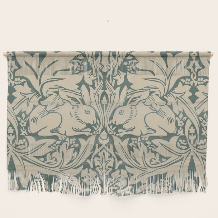 William Morris Brother Rabbit Sage Green Brer Art Wall Hanging Gallery Image 1