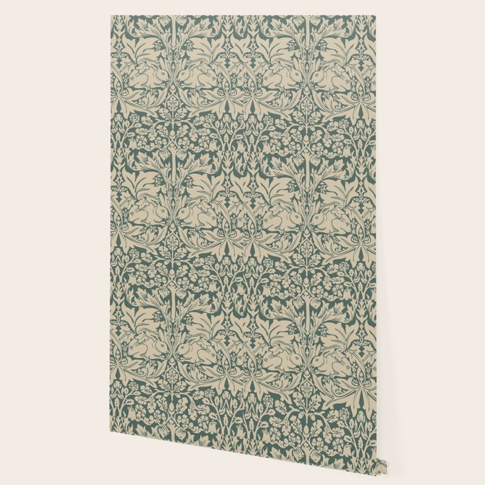 William Morris Brother Rabbit Sage Green Brer Art Wallpaper Gallery Image 2
