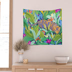 Colorful Jungle Wall Tapestry Gallery Image 2