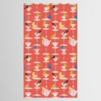 Garden Bird feeding happy red Tablecloth Gallery Image 2