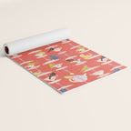 Garden Bird feeding happy red Yoga Mat Gallery Image 2