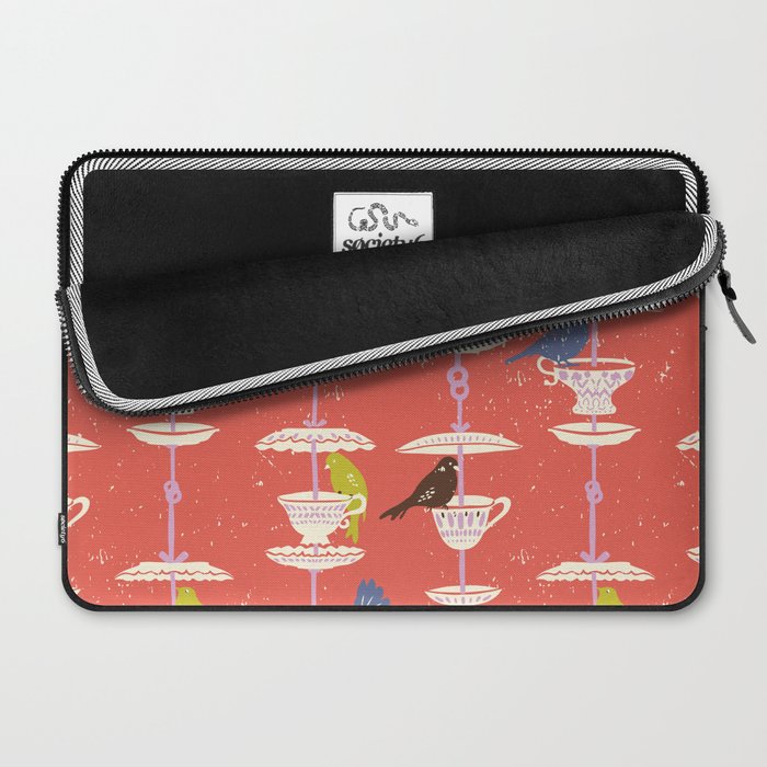 Garden Bird feeding happy red Laptop Sleeve Gallery Image 2