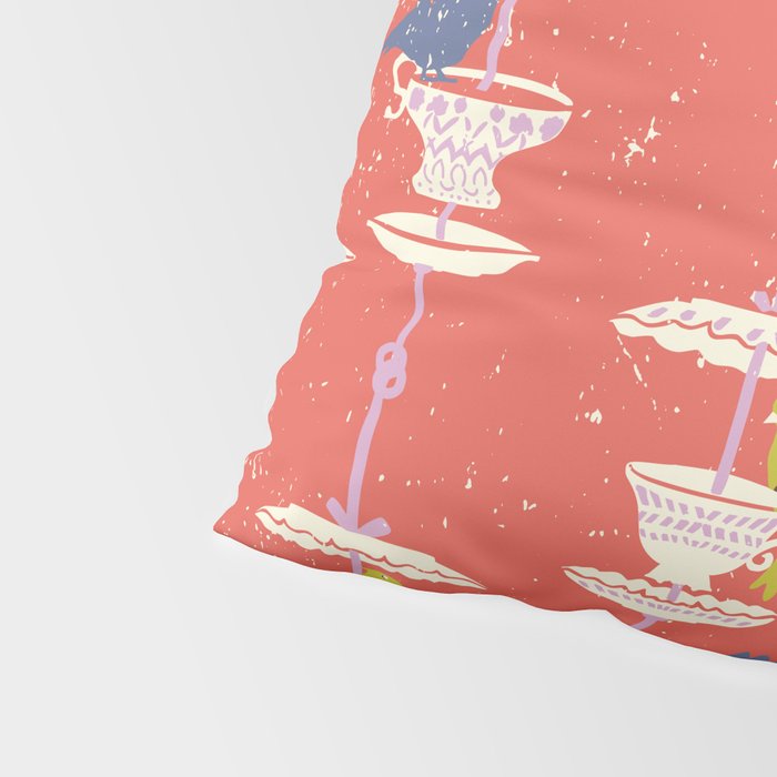 Garden Bird feeding happy red Pillow Sham Gallery Image 4