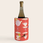 Garden Bird feeding happy red Wine Chiller Gallery Image 1