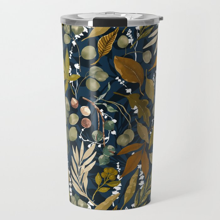 Fall leafy nature dark A Travel Mug Gallery Image 1