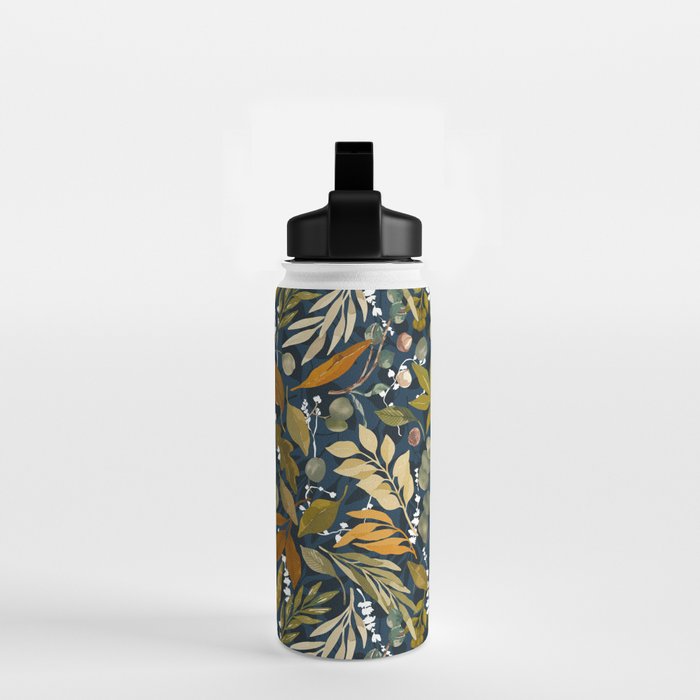 Fall leafy nature dark A Water Bottle Gallery Image 2