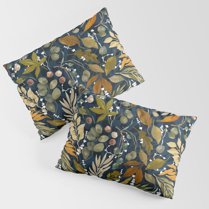 Fall leafy nature dark A Pillow Sham Gallery Image 3