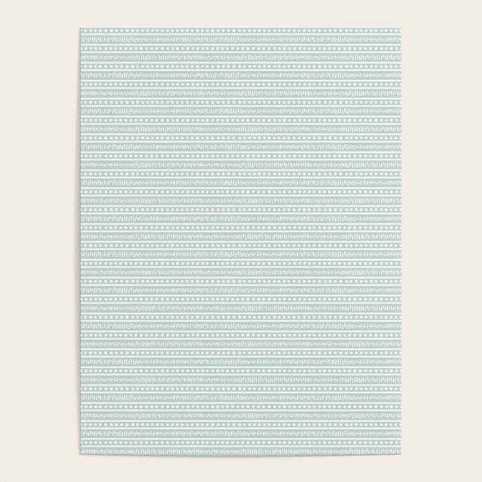 Modern Boho Mudcloth on Aqua Mint  Poster Gallery Image 4