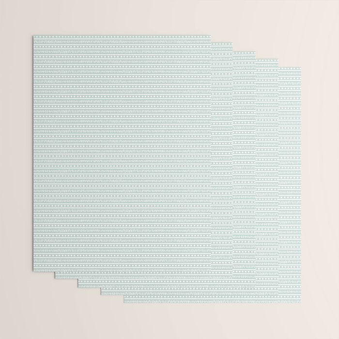 Modern Boho Mudcloth on Aqua Mint  Wrapping Paper Gallery Image 3