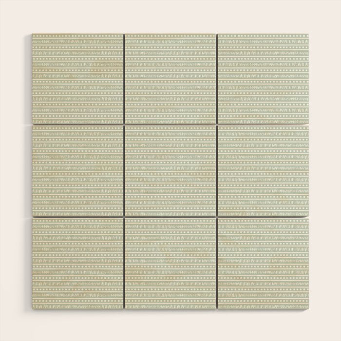 Modern Boho Mudcloth on Aqua Mint  Wood Wall Art Gallery Image 1