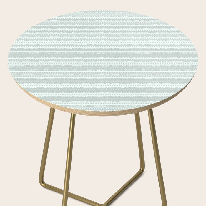 Modern Boho Mudcloth on Aqua Mint  Side Table Gallery Image 2