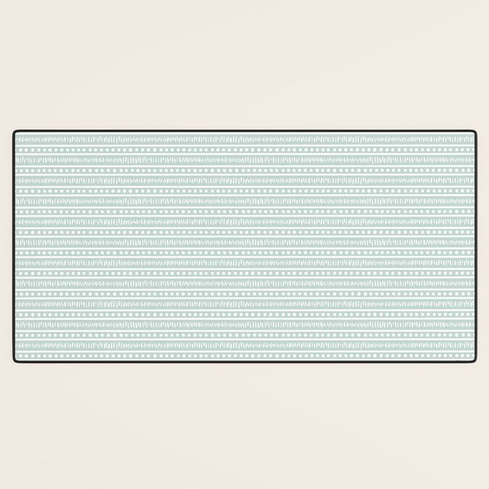 Modern Boho Mudcloth on Aqua Mint  Desk Mat Gallery Image 3