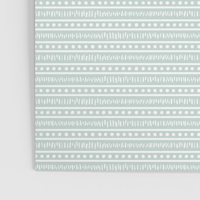 Modern Boho Mudcloth on Aqua Mint  Poster Gallery Image 3