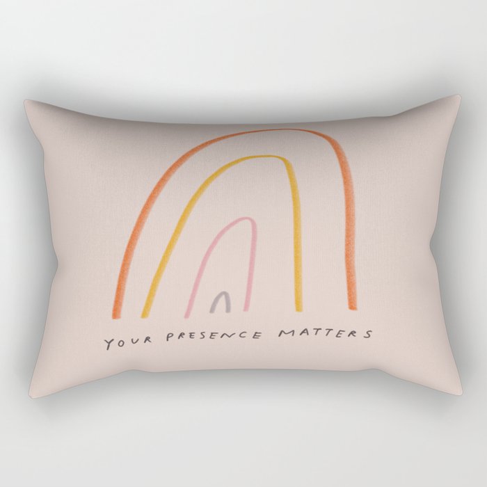 "Your Presence Matters" Rectangular Pillow Gallery Image 2