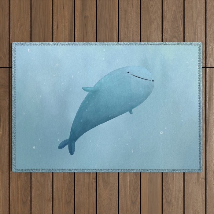 Cute Whale Shark Outdoor Rug Gallery Image 1