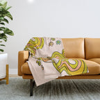 girl gang // dogtown and z girls // skateboard girl power by surfy birdy Throw Blanket Gallery Image 1