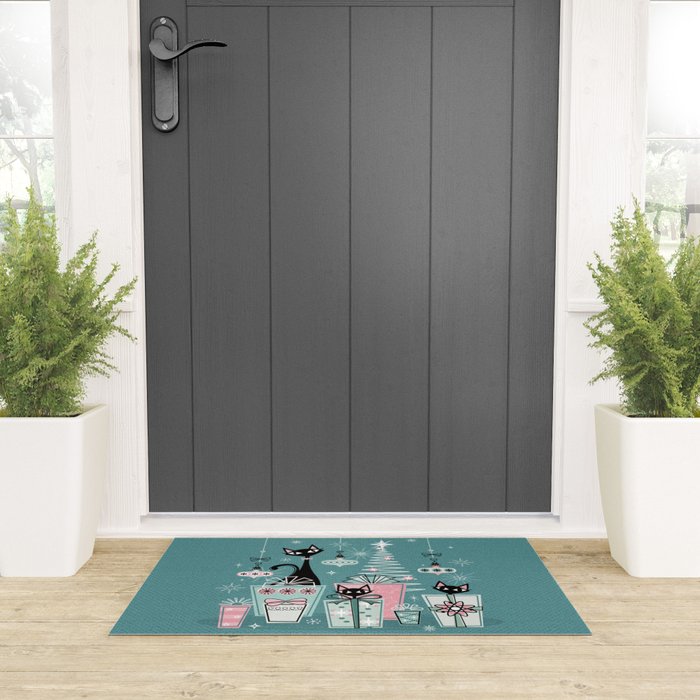 Vintage Kitty Christmas II sxs6- ©studioxtine Welcome Mat Gallery Image 3