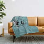 Vintage Kitty Christmas II sxs6- ©studioxtine Throw Blanket Gallery Image 1