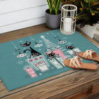 Vintage Kitty Christmas II sxs6- ©studioxtine Outdoor Rug Gallery Image 2