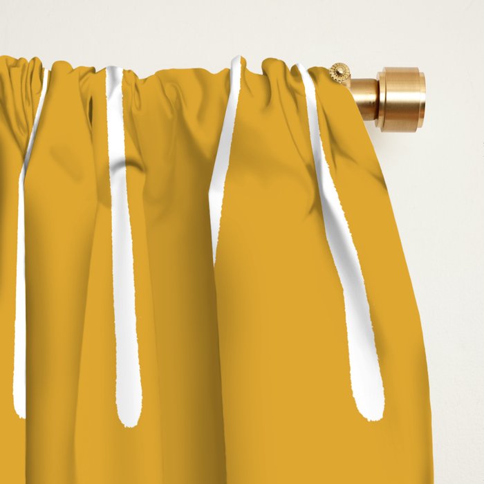 Mudcloth (Mustard Yellow) Window Curtain Gallery Image 2