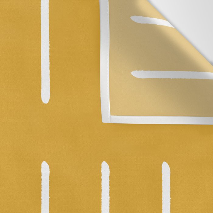 Mudcloth (Mustard Yellow) Wall Tapestry Gallery Image 3