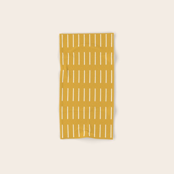Mudcloth (Mustard Yellow) Bath Towel Gallery Image 1