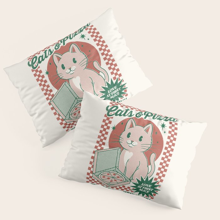 Cats and Pizza Pillow Sham Gallery Image 3