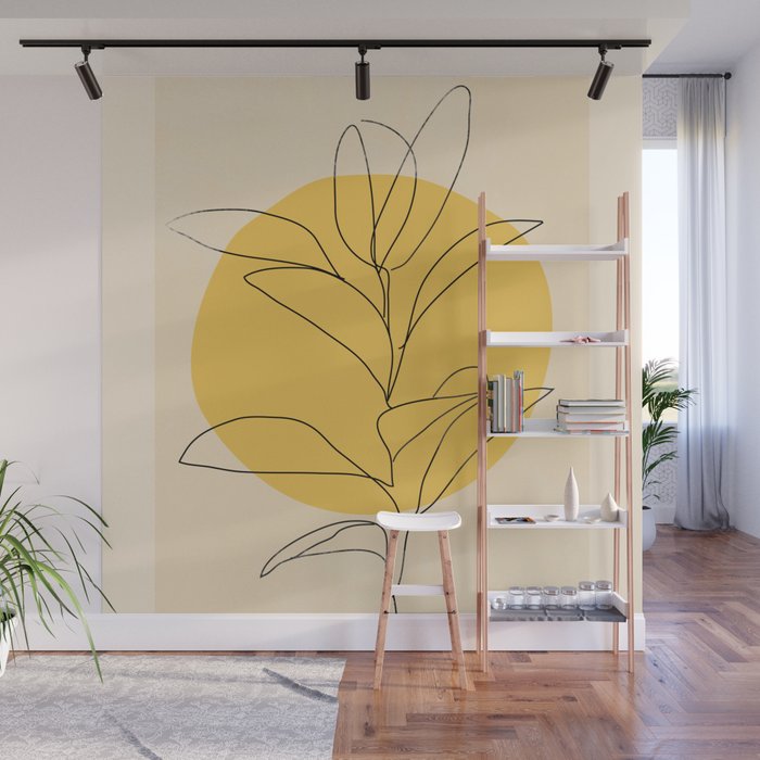 Abstract Art /Minimal Plant 3/2 Wall Mural Gallery Image 1