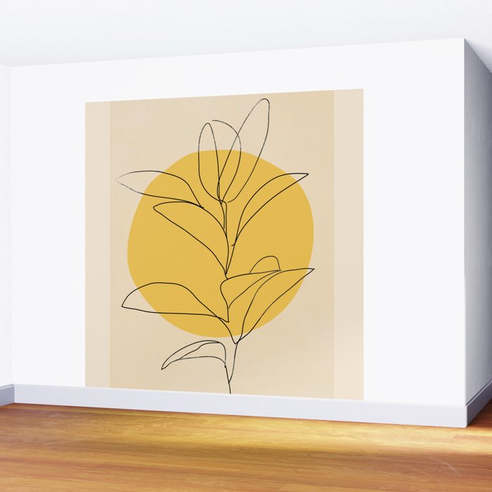 Abstract Art /Minimal Plant 3/2 Wall Mural Gallery Image 2