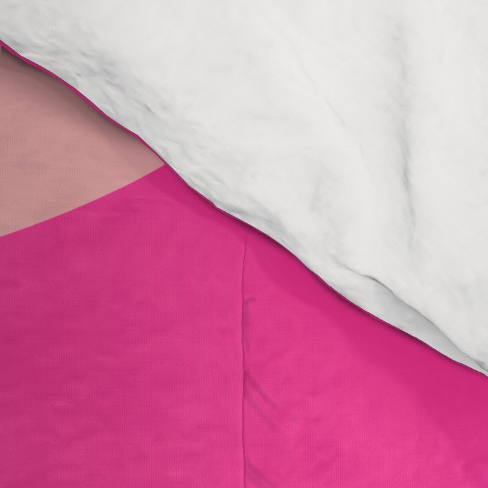 Smooth Contours Retro Modern Abstract Pattern Hot Pink and Orange Comforter Gallery Image 4